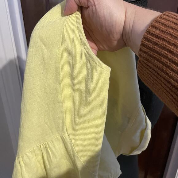 Terzo Millennio Linen Dress Yellow - Picture 10 of 10